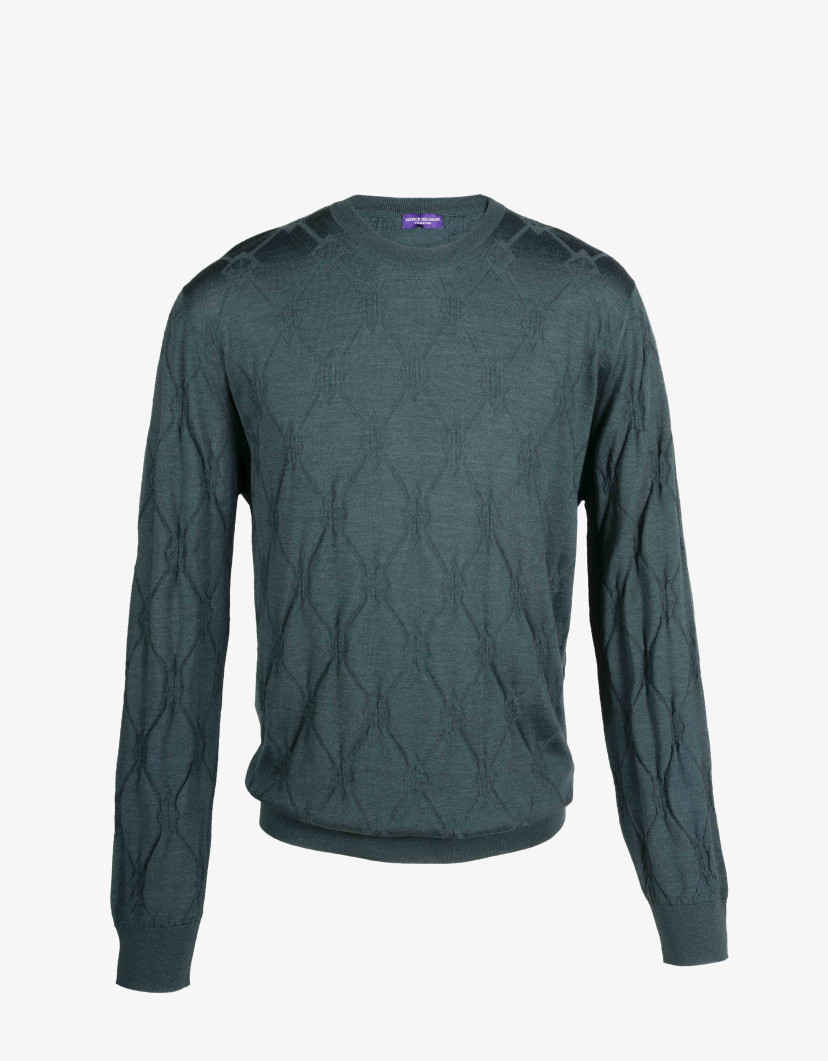 Patrick Hellmann Collection Green Pullover Round-Neck image